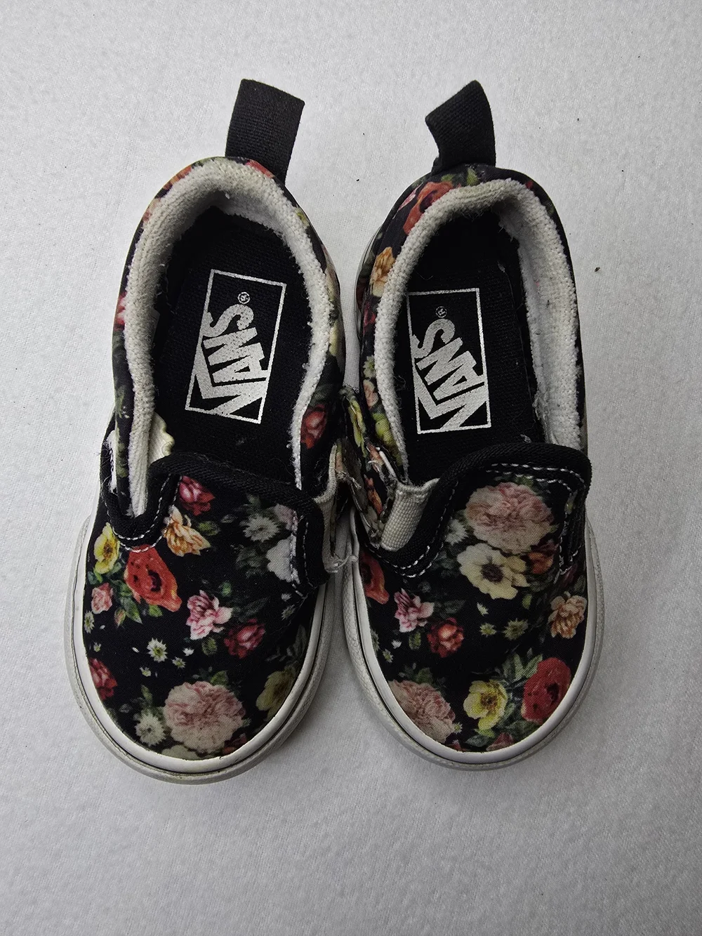 Vans Kids Classic Slip-On Floral Shoe - Black/Multi
